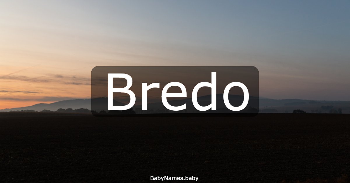 Bredo