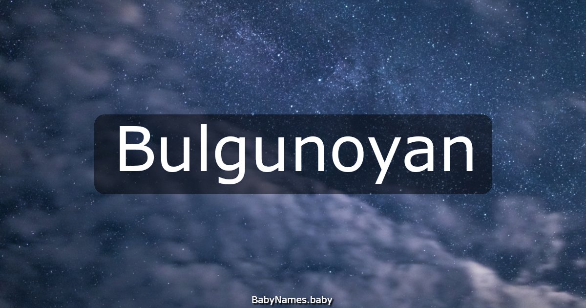 Bulgunoyan