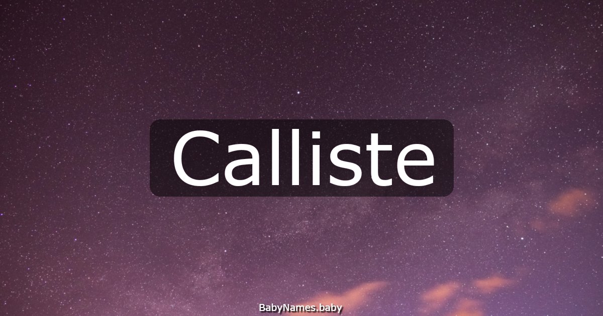 Calliste