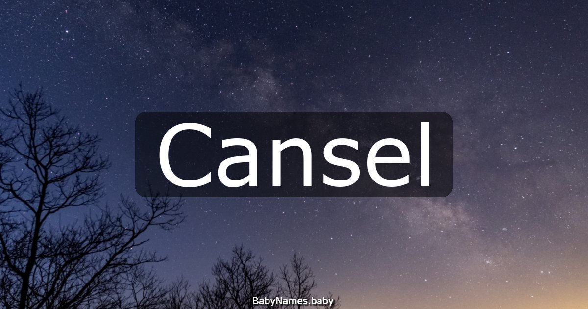 Cansel