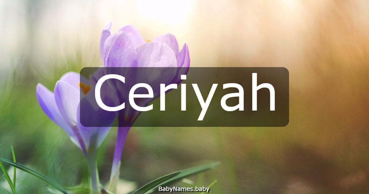 Ceriyah