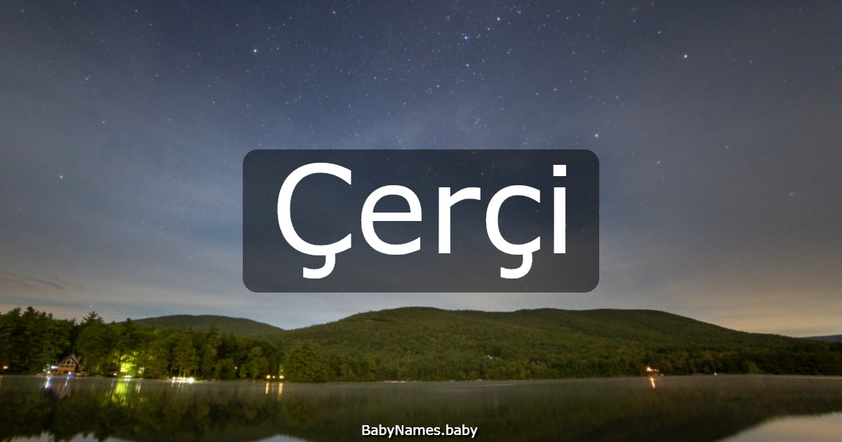 Çerçi