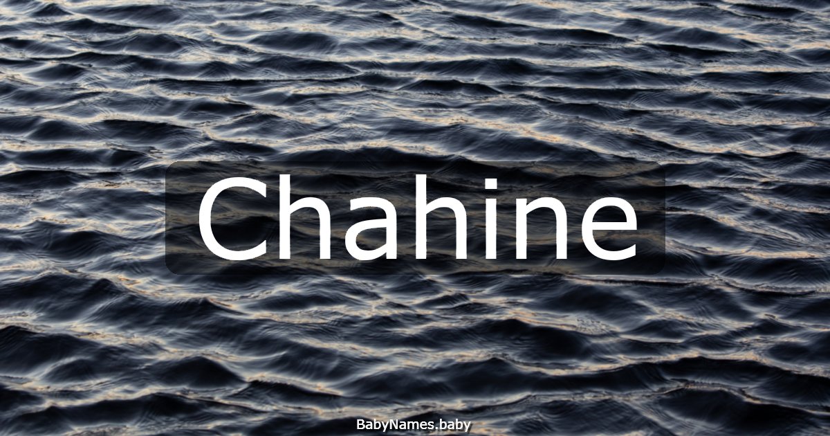 Chahine