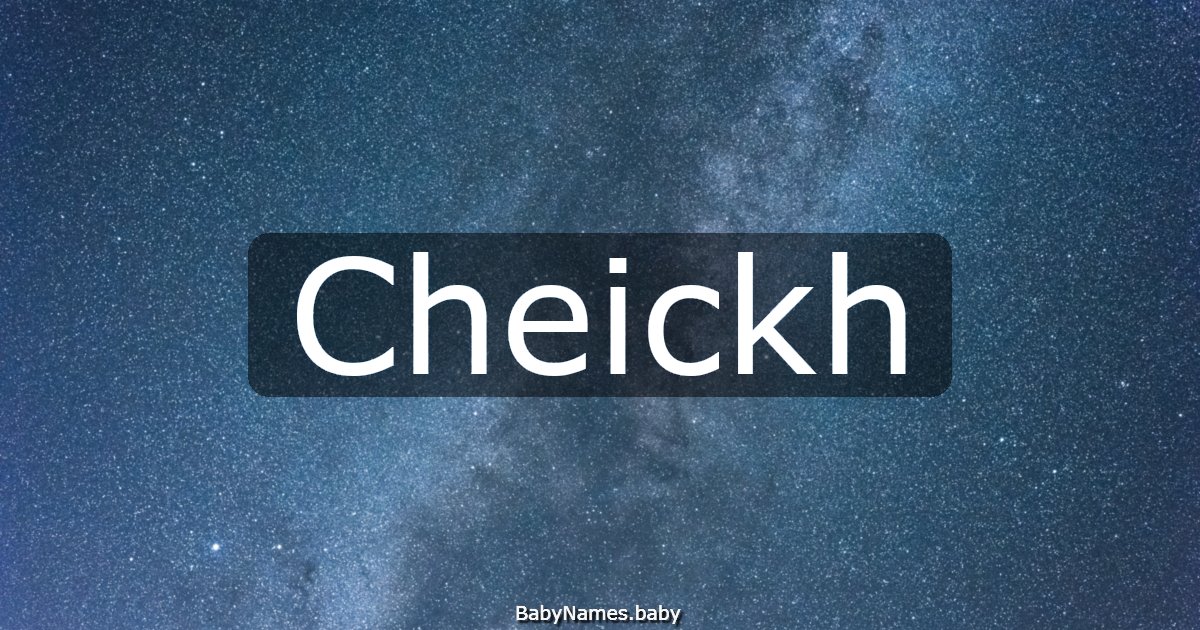 Cheickh