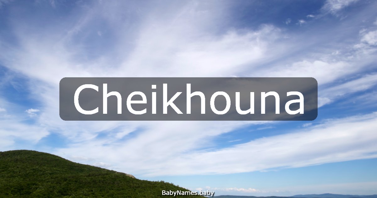 Cheikhouna