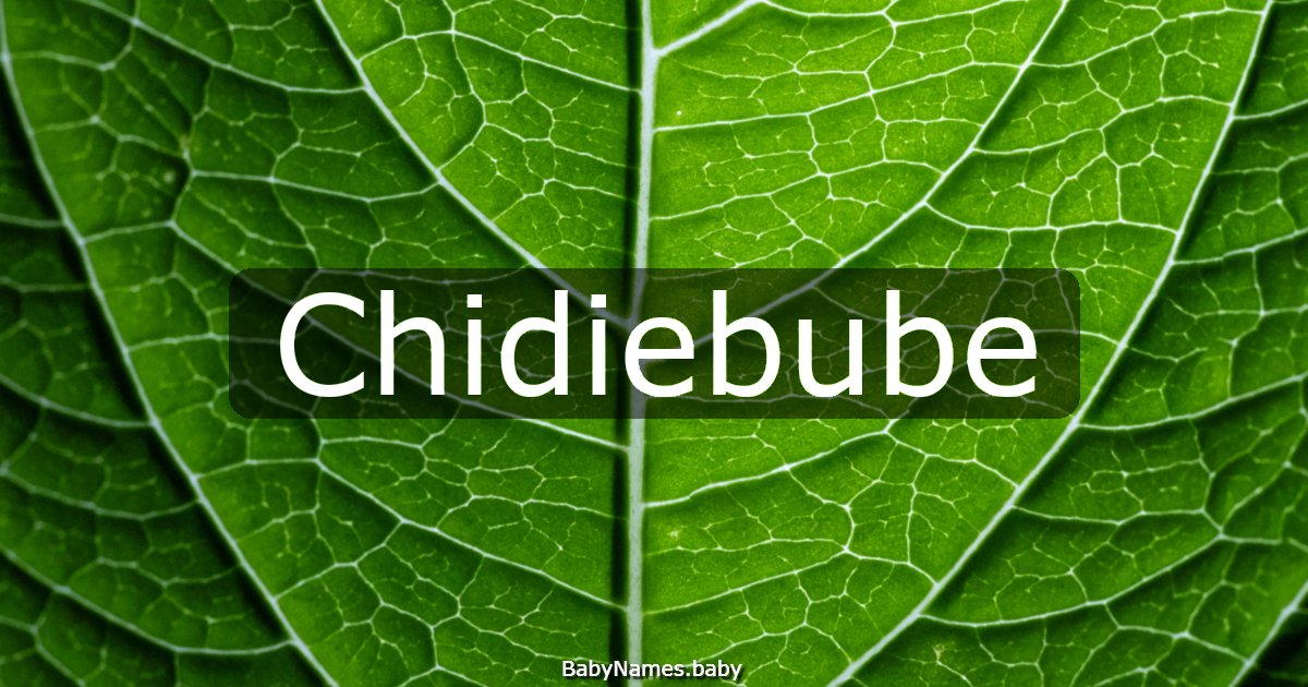 Chidiebube