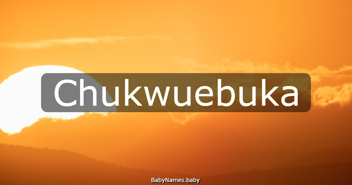Chukwuebuka