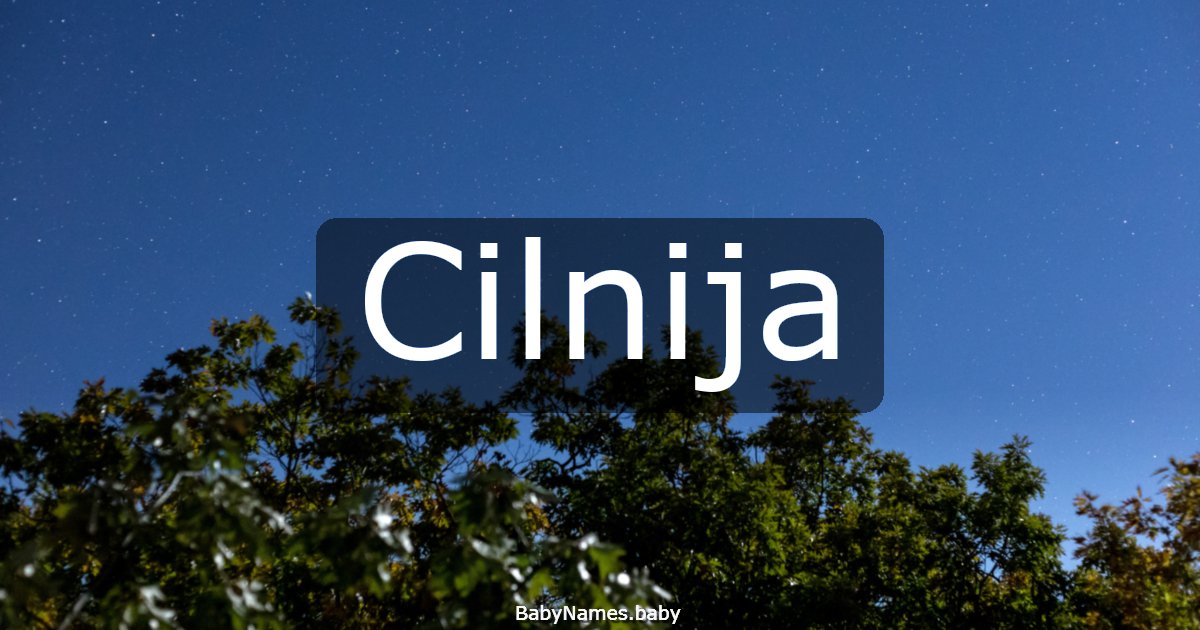 Cilnija