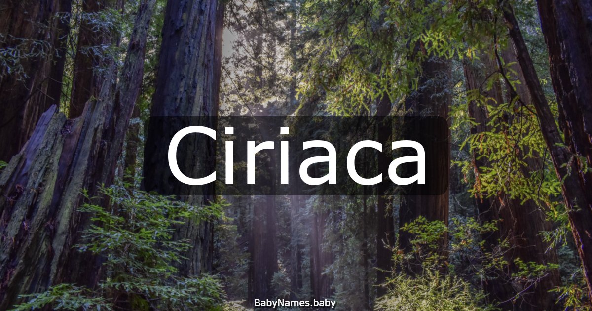 Ciriaca