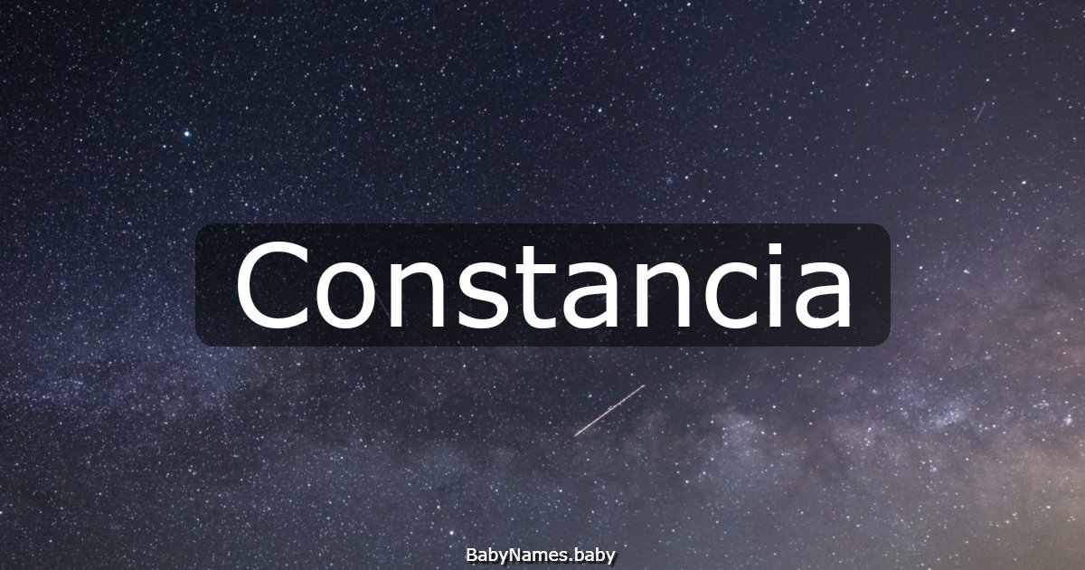 Constancia