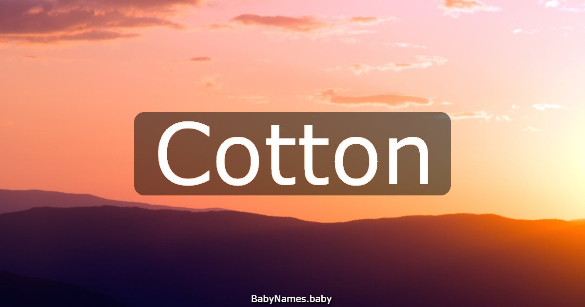 Cotton