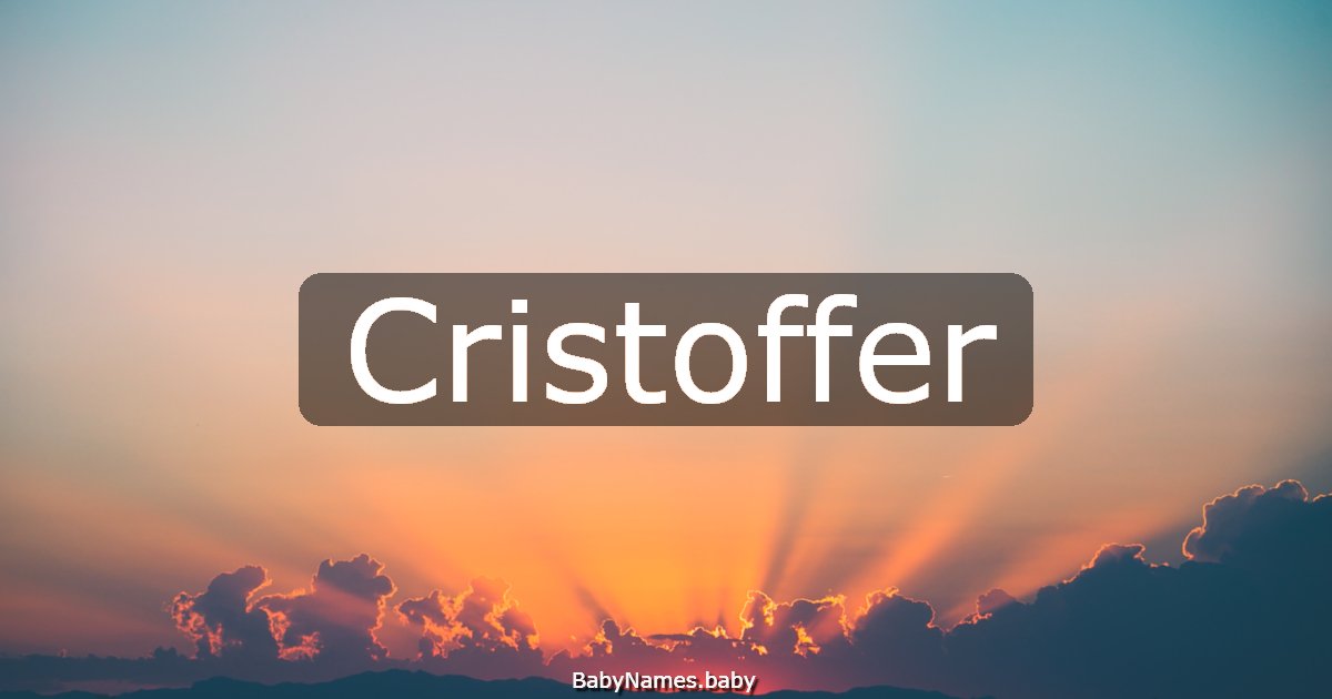 Cristoffer