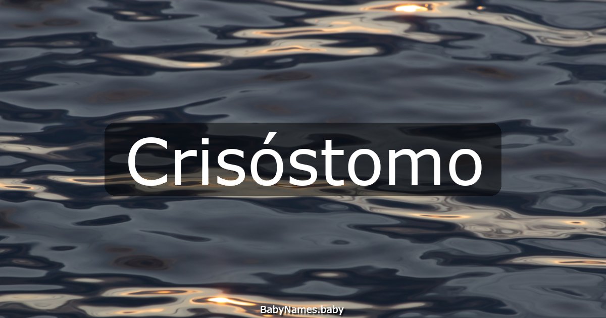 Crisóstomo