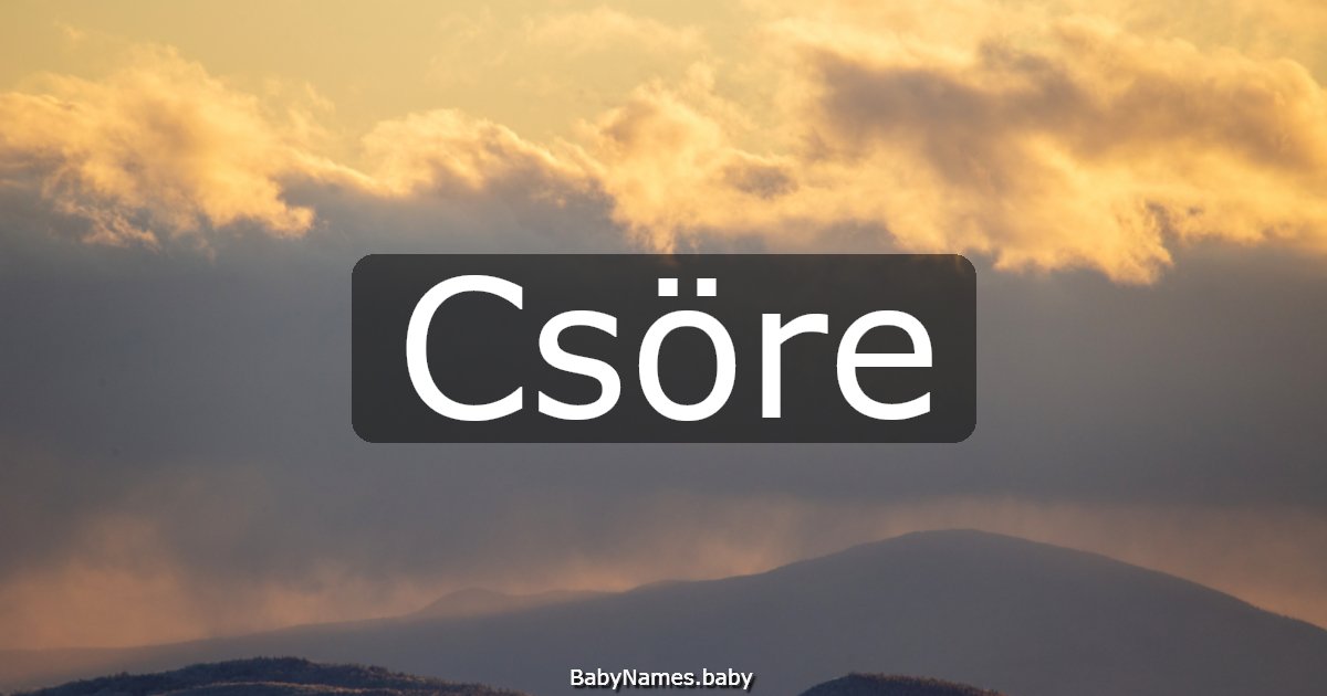Csöre
