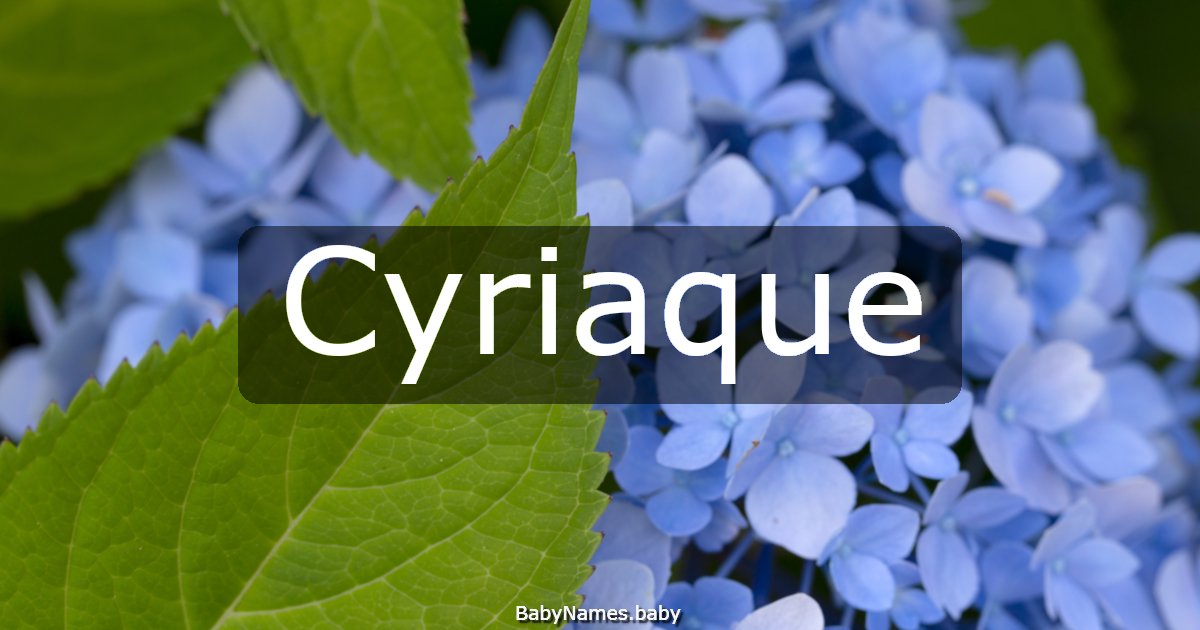 Cyriaque