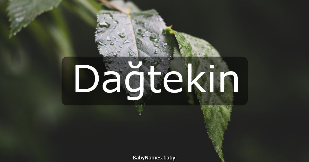 Dağtekin