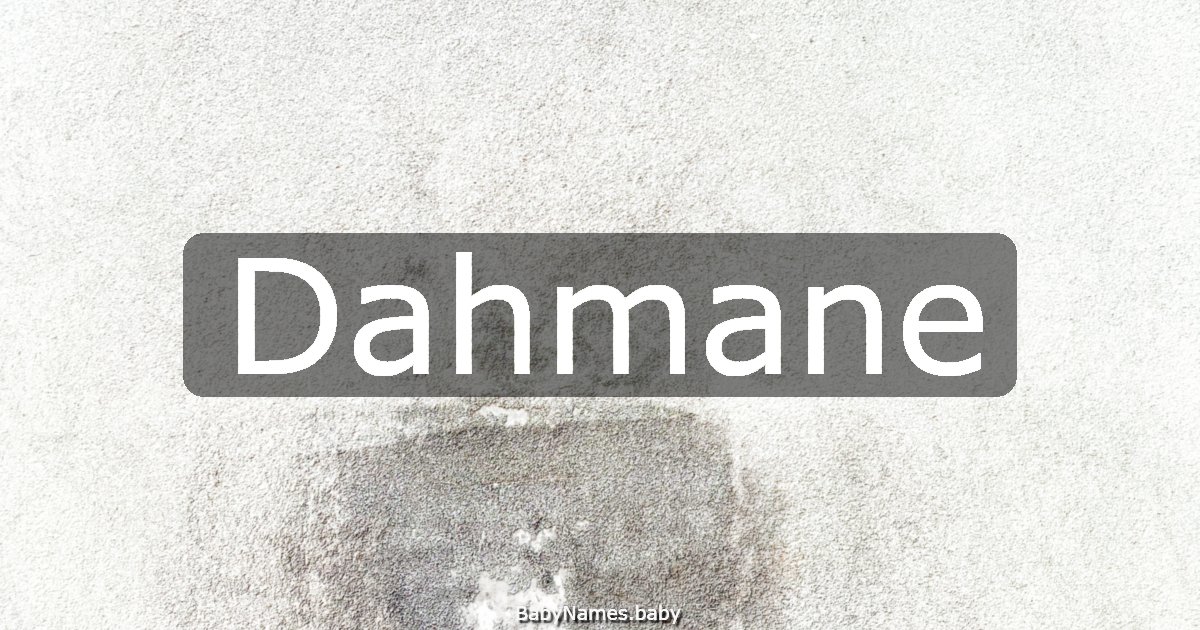 Dahmane