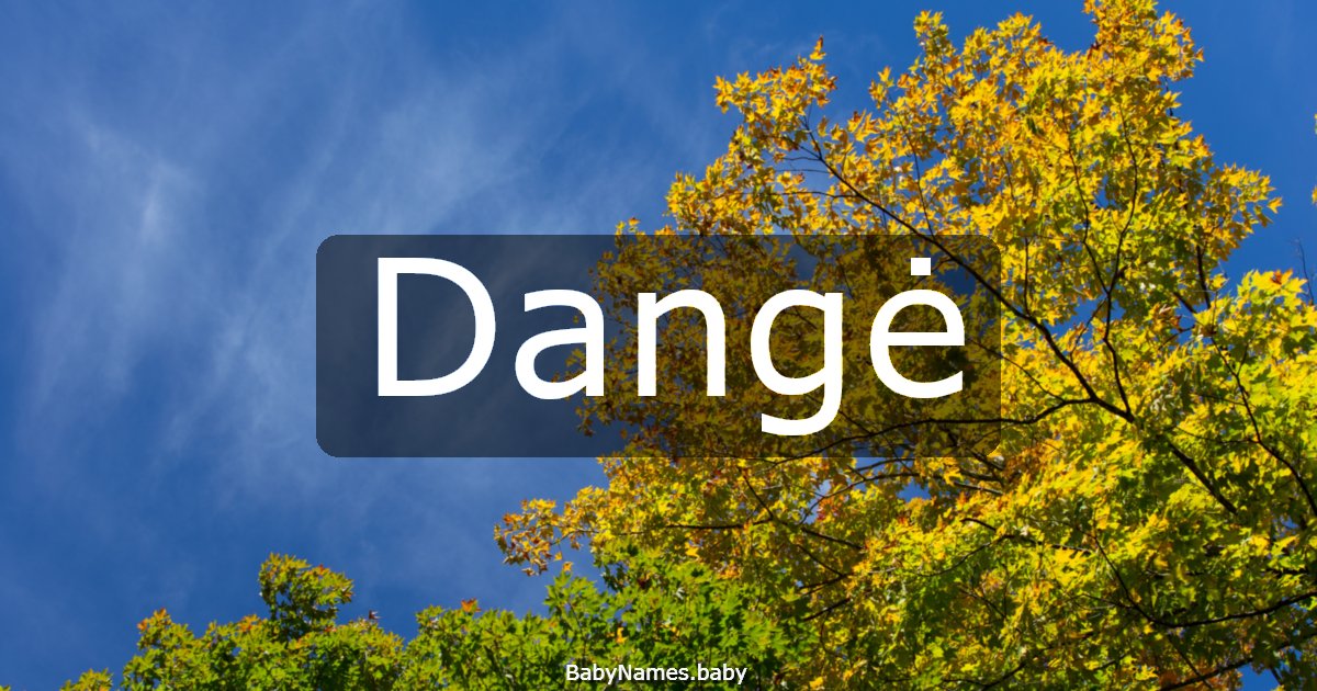 Dangė