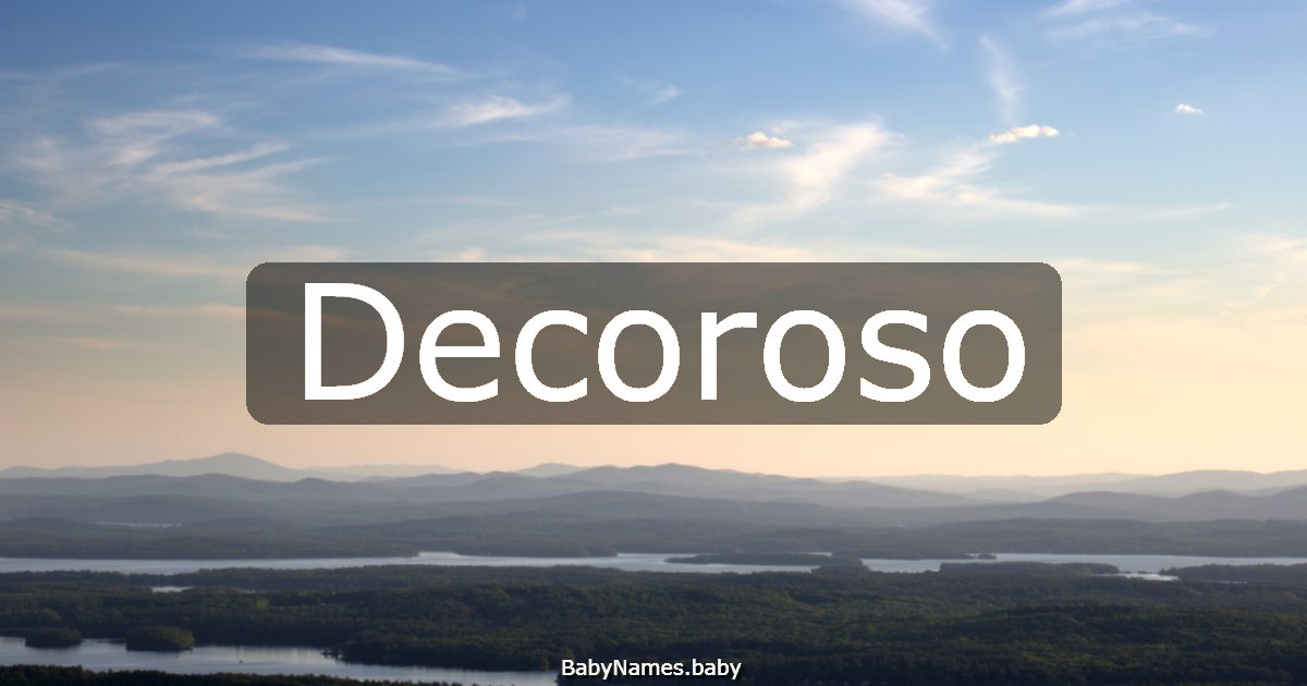 Decoroso