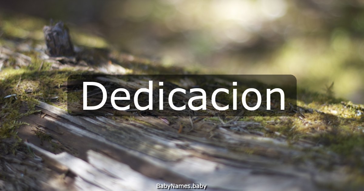 Dedicacion