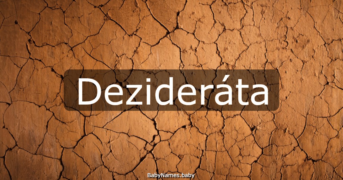 Dezideráta