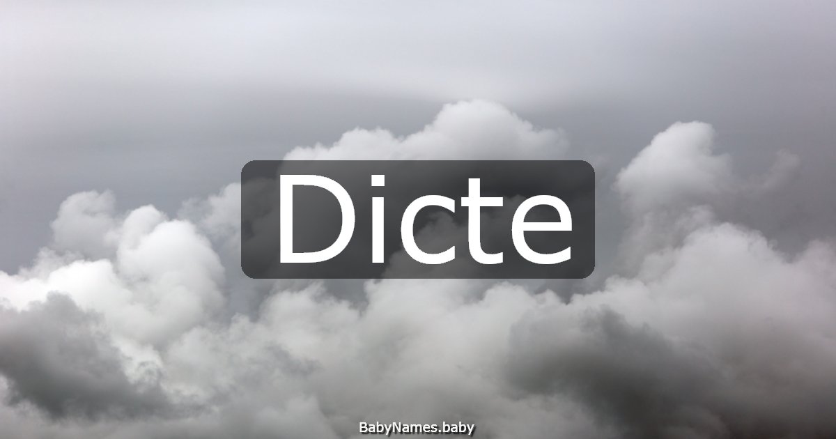 Dicte