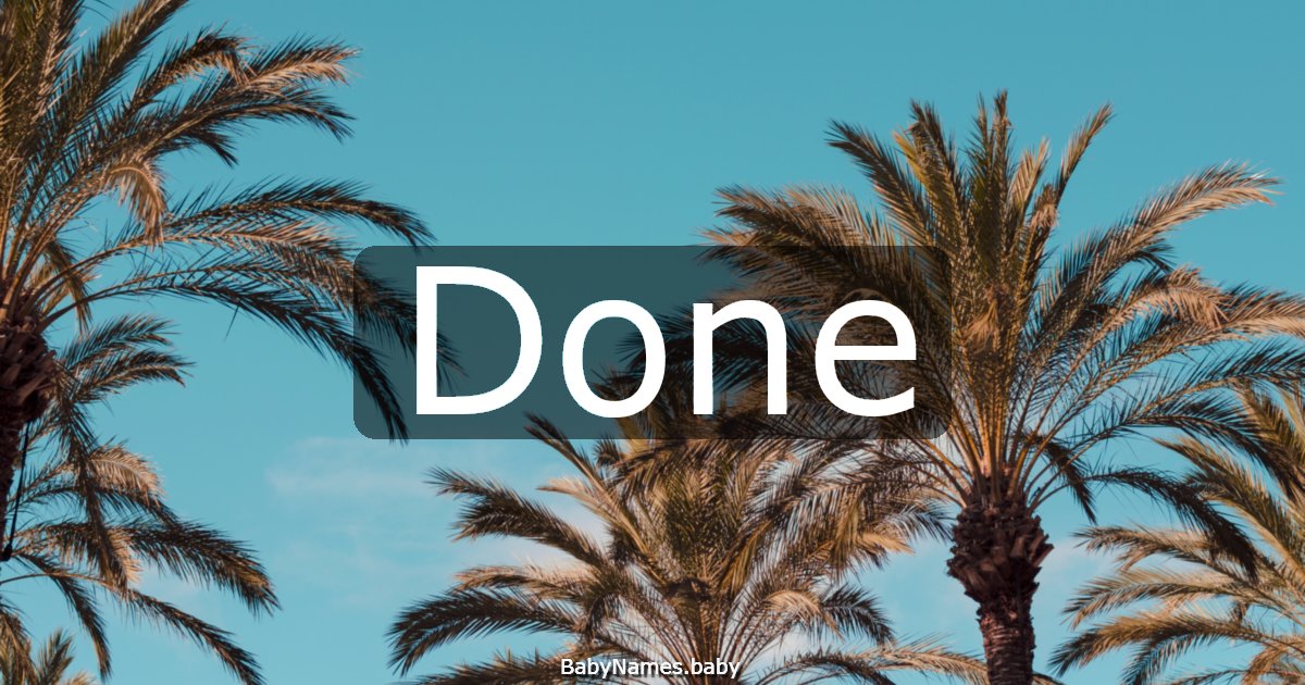 Done