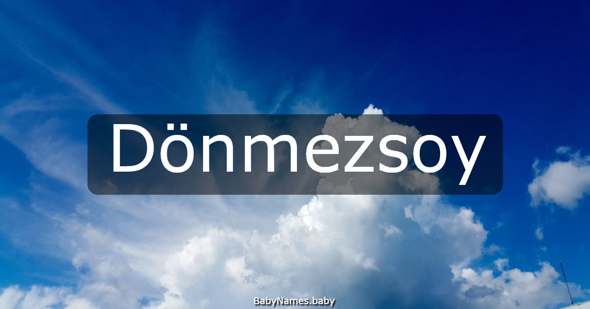 Dönmezsoy