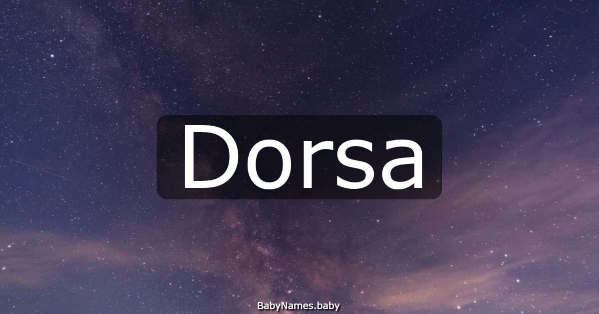 Dorsa