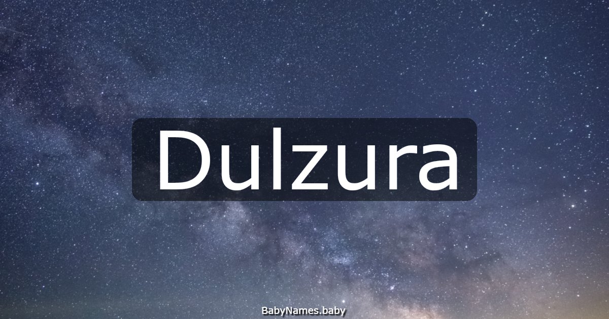 Dulzura