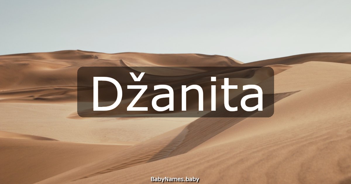Džanita