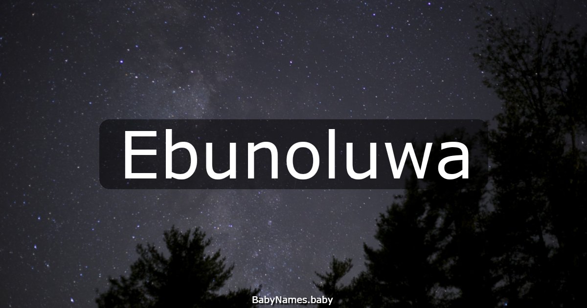 Ebunoluwa