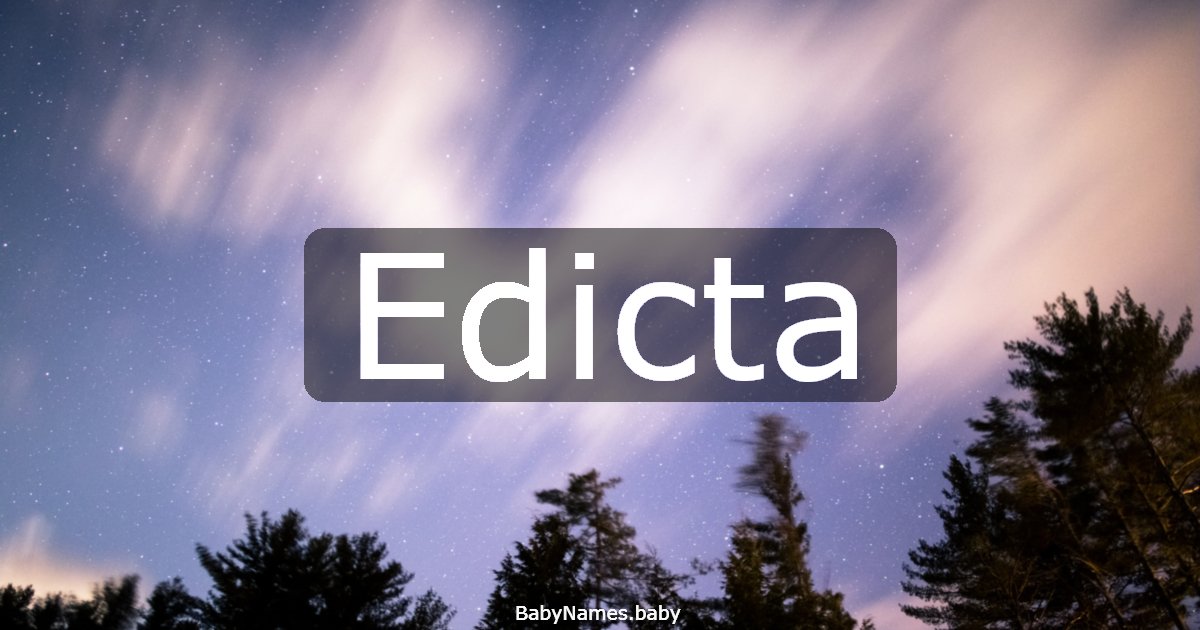 Edicta