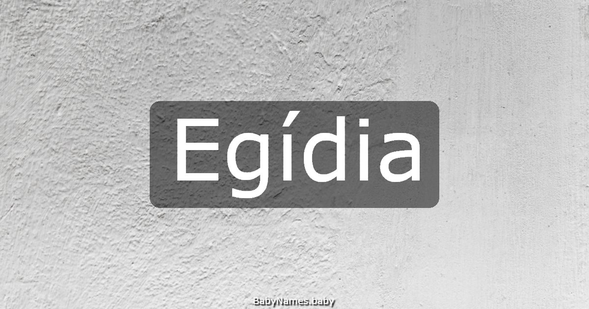 Egídia