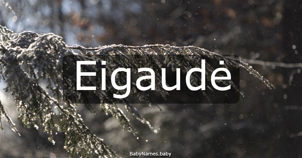 Eigaudė