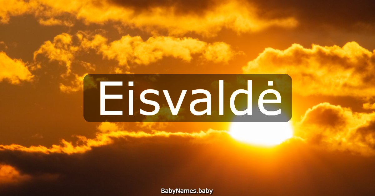 Eisvaldė