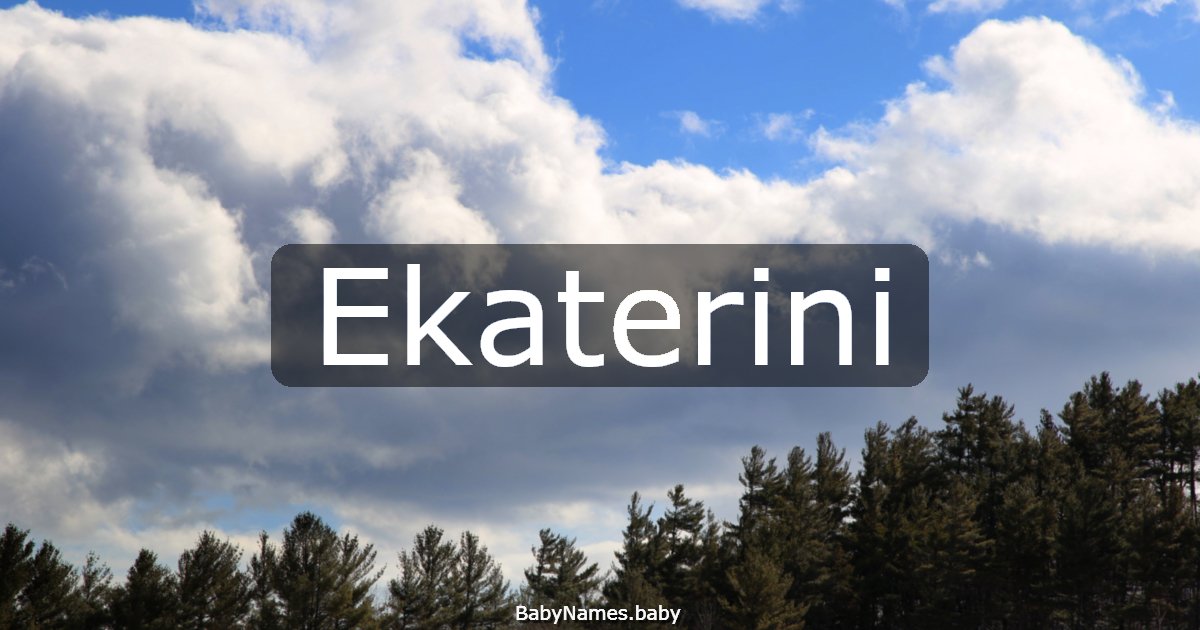 Ekaterini