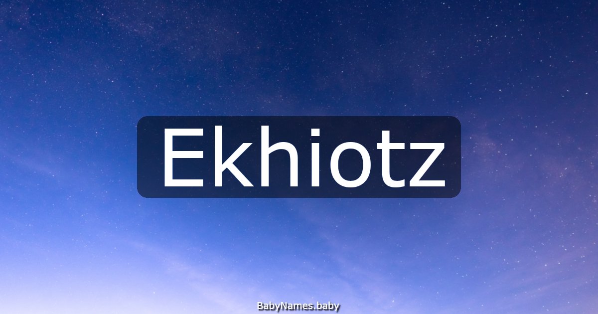 Ekhiotz