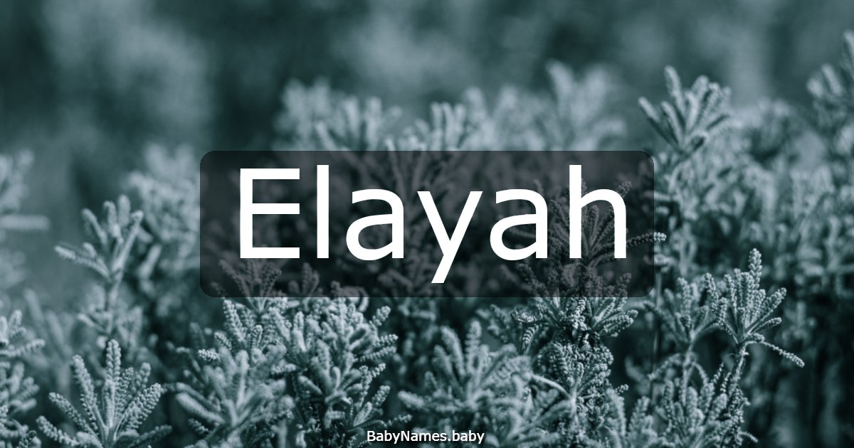 Elayah