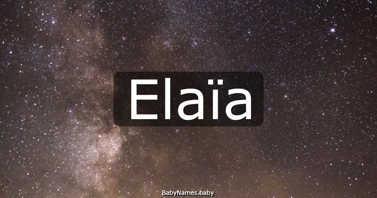 Elaïa