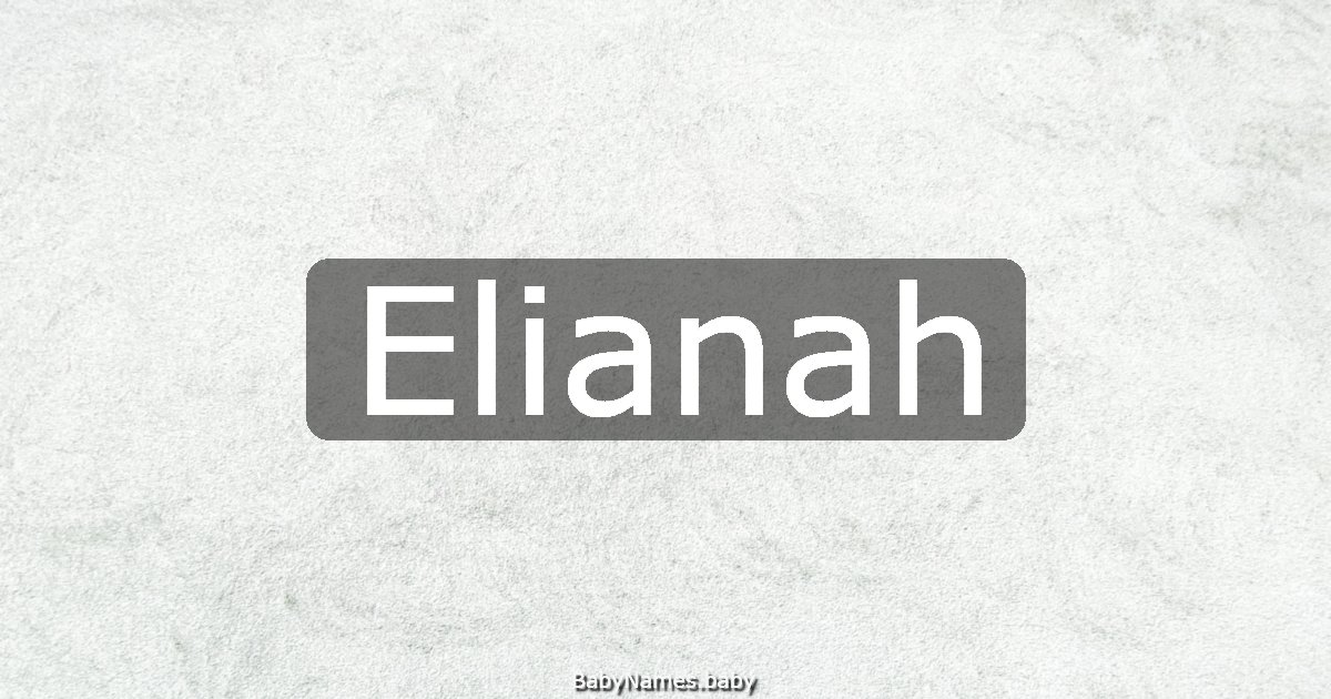 Elianah