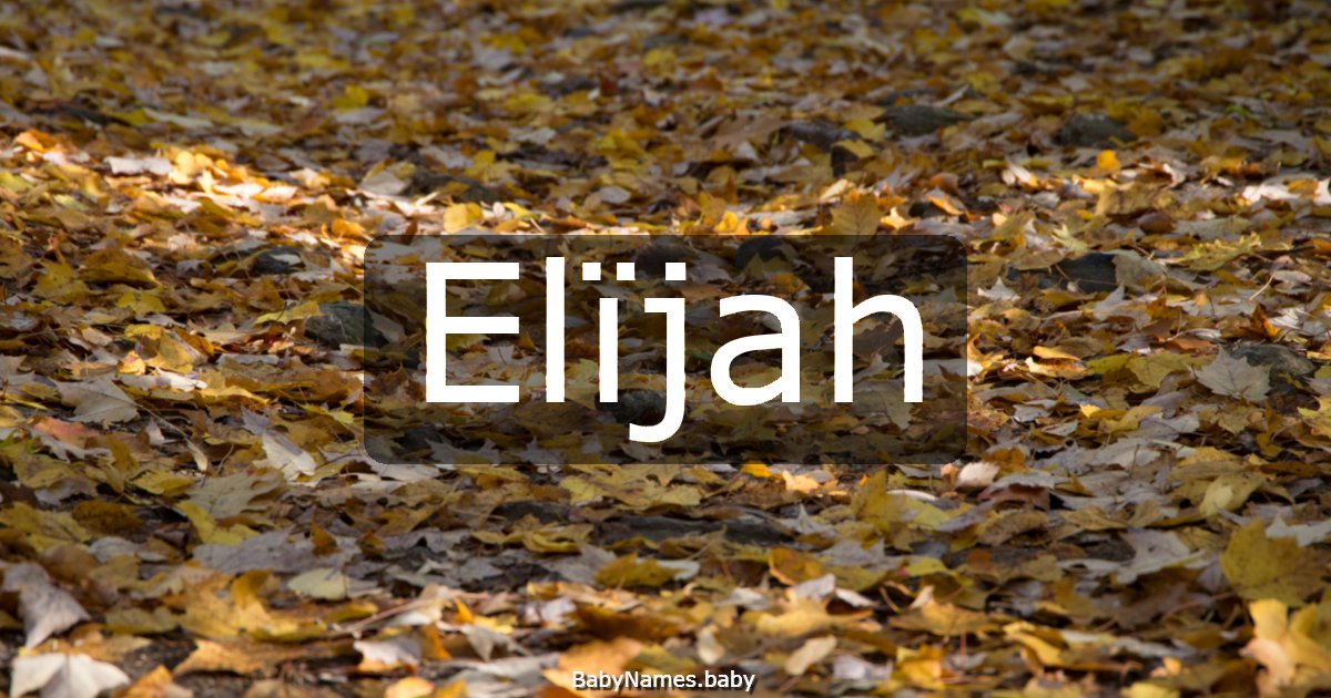 Elïjah