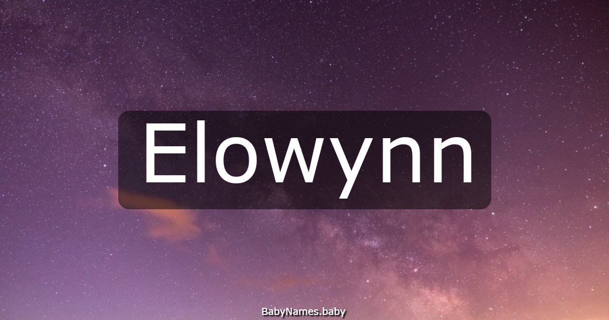 Elowynn