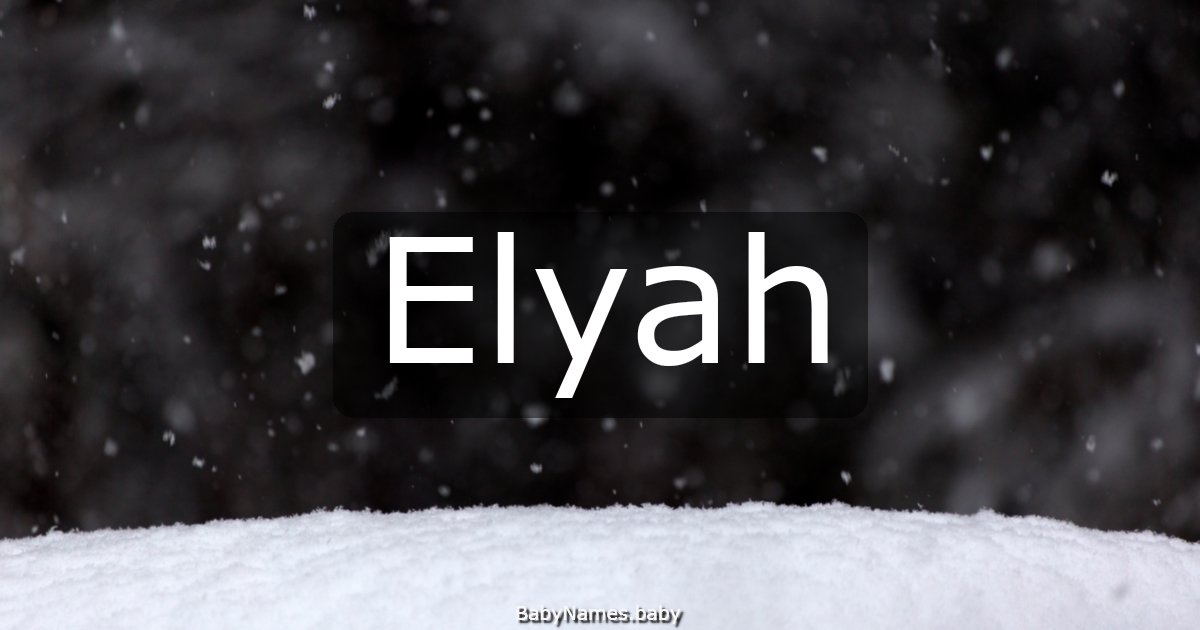 Elyah