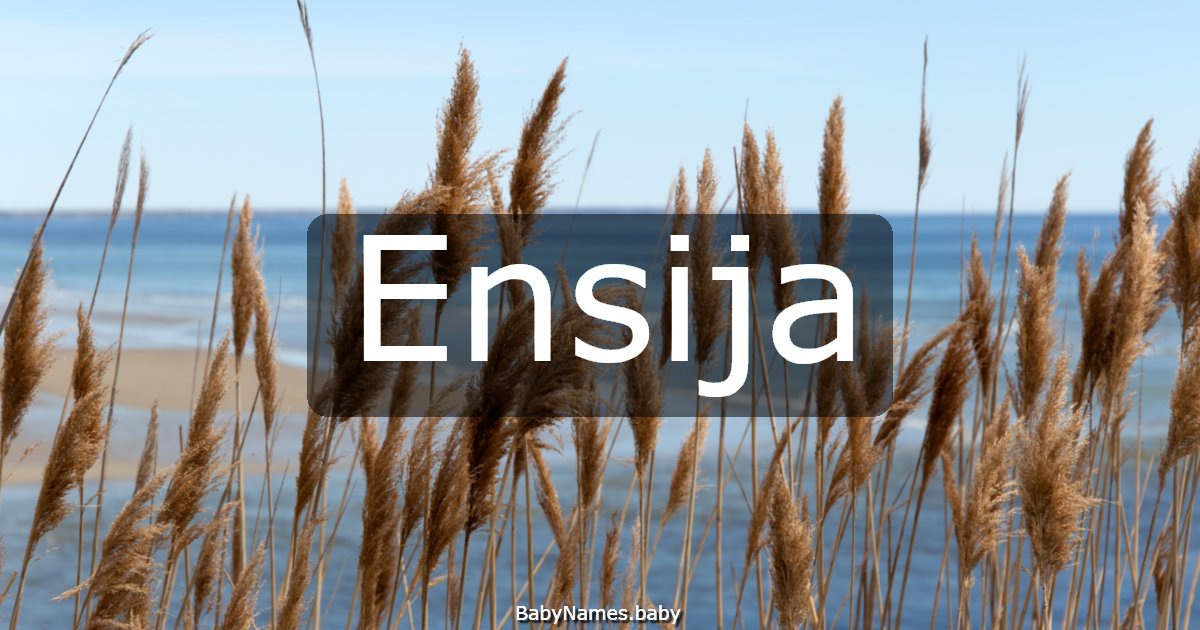 Ensija