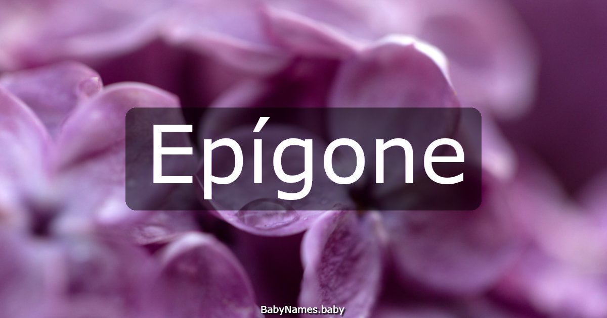 Epígone
