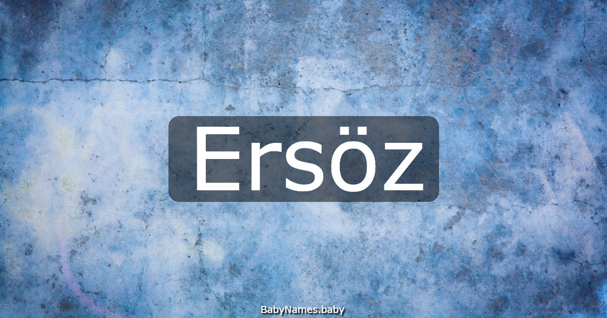 Ersöz