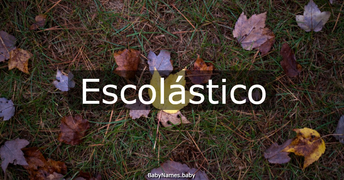 Escolástico