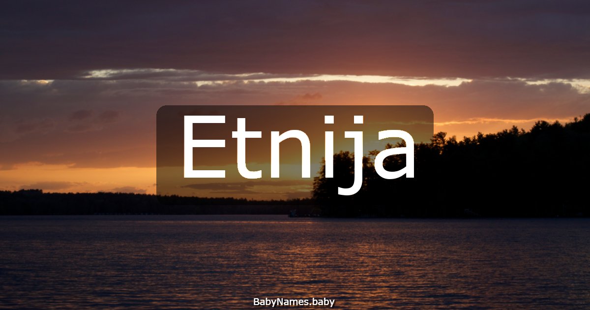 Etnija