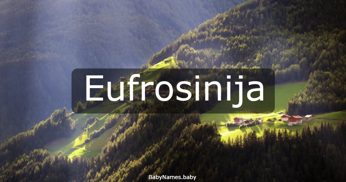 Eufrosinija